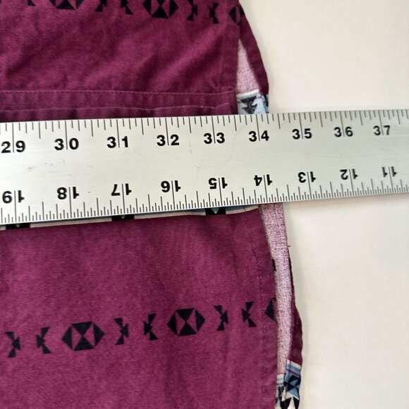 Vintage Mens Wrangler Cotton Pearl Snap Button Down Western Shirt Aztec Print LT - Picture 10 of 10